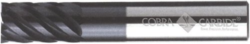 15616 Micro Grain Solid Carbide Regular Length Hi-Performance End Mill, AlTiN Coated, 6 Flute, 45 Degrees Helix, Square End, 1-1/2" Cutting Length, 1" Cutting Diameter, 4" Length (Pack of 1)