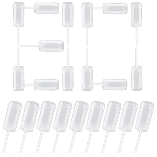 BOROLA 80 pcs Round Shape Clear Push-Up Cake Pop Shooter (Push Up Pops) Plastic Containers with Lids, Base & Sticks