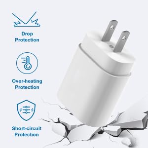 Image of Type-C Charger, 2Pack 25W PD USB-C Super Fast Charging Blocks &10ft Cables | PD Wall Charger Blocks &10+10ft USB-C Cords for Samsung Galaxy S26 /S25 /S24 /S23 /S22 /S21 /S20 Plus /Ultra, Note 20 /10 /9 /8, S10 /S9