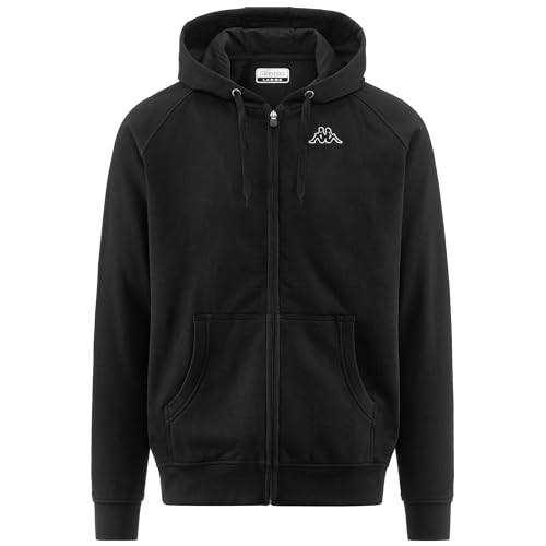 Felpa Kappa FW22 Kappa Jack Slim Jacket Felpa, Uomo, Nero, XL