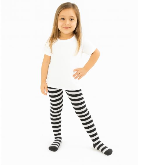Kids Striped Tights, Black and White Striped Tights, Halloween, Fall, Dressing up, Parties2