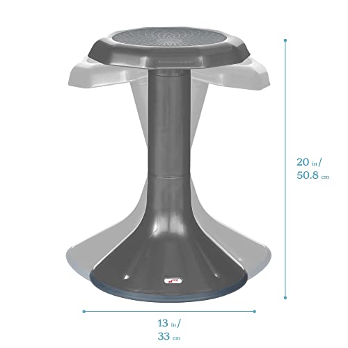 Image of ECR4Kids ACE Active Core Engagement Wobble Stool, 20-Inch Seat Height, Flexible Seating, Grey
