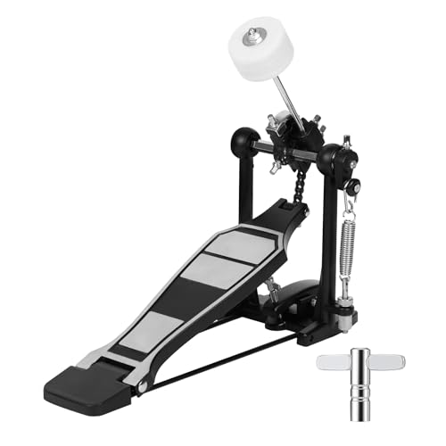 Bass Drum Pedal,Drum Pedal,Kick Drum Pedal with Hammer,Chain Drive Bass Pedal, Drum Practice Pad...