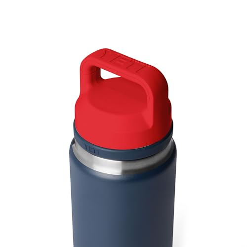 Image of YETI Rambler Bottle Chug Cap, Rescue Red /Navy