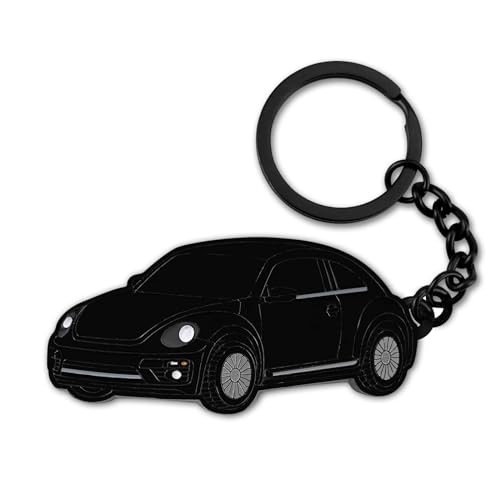 glahorse For Volkswagen New Beetle Keychain,For Volkswagen New Beetle Accessories 2005-2022,Metal Keychain (Black)