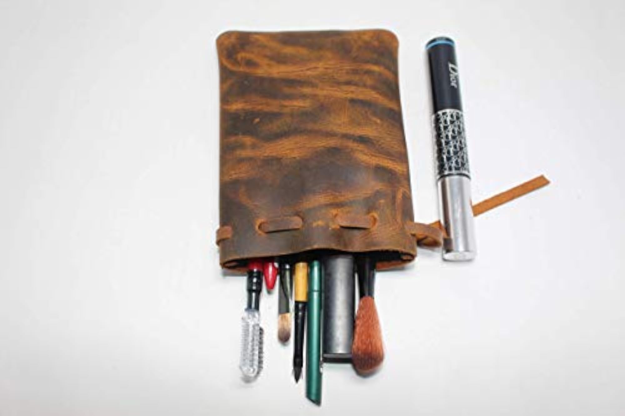 Leather Drawstring Pouch for Coins & Accessories