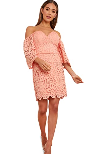 Robe en dentelle orange Chi Chi London pour occasion spéciale et cocktail élégant