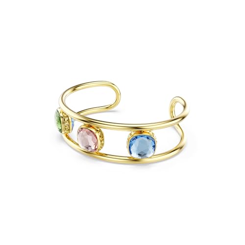 Swarovski Chroma Jewelry Collection, Multi-Color Cushion Cut Crystals, Gold Tone Finish2