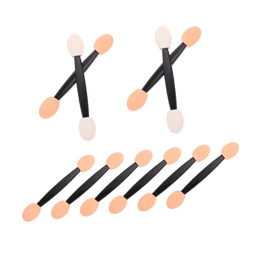 KAILIKETIY 100個入り ダブルヘッド アイシャドウスポンジ 使い捨て アイメイクツール 軽量 ブラック