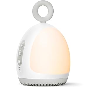 Dreamegg Baby Sound Machine, Portable Sound Machine for Sleeping with Night Light, Brown Noise, Lullaby, Child Lock, White Noise Machine Baby Sleep Soother for Home Travel Nursery Baby Registry Search
