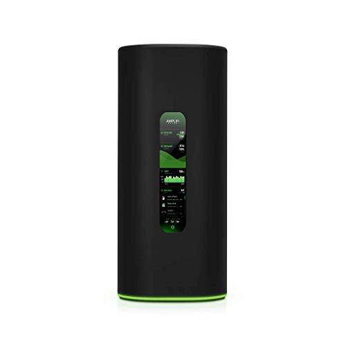Image of AmpliFi Alien WiFi 6 WiFi System, Seamless Whole Home Wireless Internet Coverage, WiFi Router with Touchscreen Display, 4 Gigabit Ethernet Ports, Ethernet Cable, and MeshPoint
