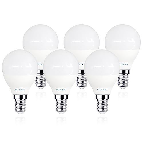 Sigmaled lighting - Ampoule LED E14 6W (équivalent 50W) - 550 Lumen - Blanc Neutre 4000K - Culot Edison à Vis E14 - Lampe LED G45 P45 mini Globe - Lot de 6