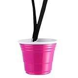 Red Cup Living Pink Shot Glasses with Lanyard, 2oz Reusable | Heavy-Duty, Perfect for Parties and Gifting | Christmas, Holiday Gifts | Cocktail, Vodka Shot Glasses