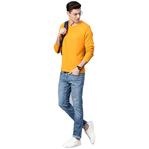 Image of Men's Full Sleeve Casual Round Neck Multi Colored T-Shirts