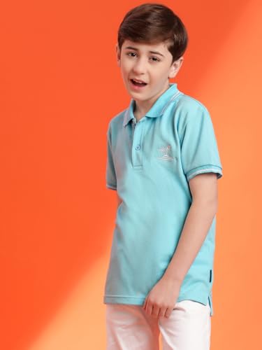 Image of Li'l Tomatoes Boys Pique Polo T-Shirt | Half Sleeve Casual Summer Wear | Soft & Breathable | 9-16 Years