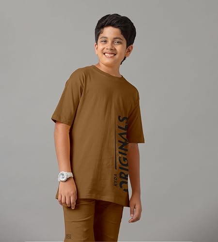 Image of KYDA KIDS Boys 100% Pure Cotton Premium Printed Relaxed Fit T-Shirt & Shorts Clothing Set | Soft Breathable Summer Casual Wear | Co-Ord Set for Boys