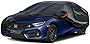 Kayme 7 Layers Car Cover Custom Fit for Honda Civic Sedan/Coupe (1991-2022) Waterproof All Weather for Automobiles, Outdoor Full Cover Rain Sun UV Protection with Zipper Cotton/Black