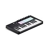 Novation Launchkey Mini 25 MK4 — Portable 25 Mini-Key, USB, MIDI Keyboard Controller with DAW Integration. Chord Mode, Scale Mode, Drum Pads, and Arpeggiator. Includes Music Creation Software Bundle