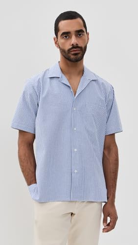 Men's Striped Seersucker Camp Shirt2