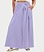 Lastshe Plus Size Women Loose Linen Teacher Dressy Wide Leg Pants Cute Fashion Ladies Dresses Pants,Light Purple,2X