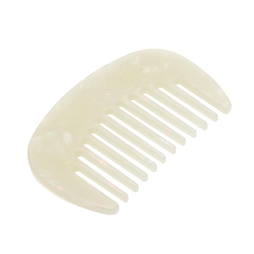 VOCOSTE Wide Tooth Comb, Pocket Size for Curly Hair, Mermaid White