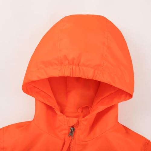 Image of SUNDAY ROSE Girls Windbreaker Jackets Lightweight Water Resistant Coat Outwear with Hooded for Kids