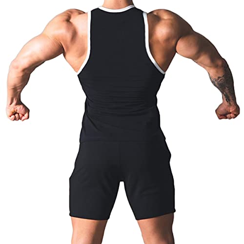 Mens Quick-Dry Workout Lightweight Stringer Training Singlet Athletic Muscle Tank Tops for Men T483