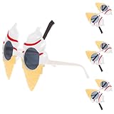 ifundom 4 Gafas de Helado para Fiestas Material ABS Duradero Diseño Creativo para Cumpleaños y Playa Accesorios Divertidos para Fotos y Disfraces de Verano