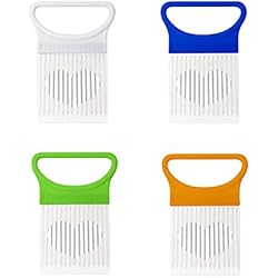 Picadora De Cebolla Y Tomate 4 soportes para cebollas, TACYKIBD de acero inoxidable para cortar verduras y picadora de cebollas, portacebollas para cortar verduras, tomate, patata, fruta, carne, utensilios de cocina