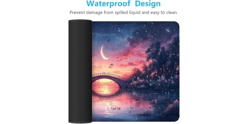 Desk mat grand format pour ordinateur et configuration de bureau gaming - 7