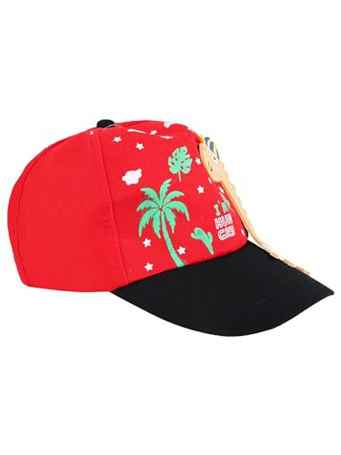 Image of PASSION PETALS Summer Dino Rockstar Baseball Cap for Kids Boys and Girls 2-4Years