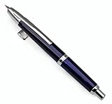 JINHAO 10 Press Fountain Pen, Retractable Metal Pen with Ink Converter (F Nib 0.5mm, Dark Blue)