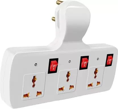 3 Multi-Plug with Individual Switches Multi-Plug with Individual Switches, LED Indicators and Fuse Extension Board Three Pin Plug (White) EZ 3+3 MP-image-14