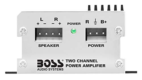 Image of BOSS Audio Systems CE102 2 Channel Car Amplifier - 100 High Output, High /Low Level Inputs, High /Low Pass Crossover, Hook Up to Subwoofer for Bass
