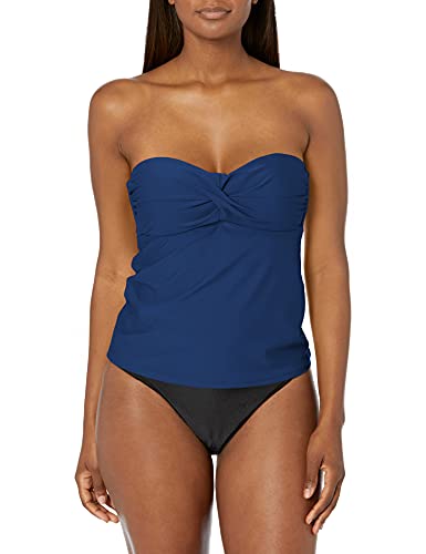 Catalina Damen Bandeau Swimsuit Tankini Oberteil, Navy, XL EU