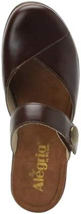 Alegria Women's Sydni Mahogany Leather Slip-On Wedge Clog Sandal 10.5-11 M US | Image 3
