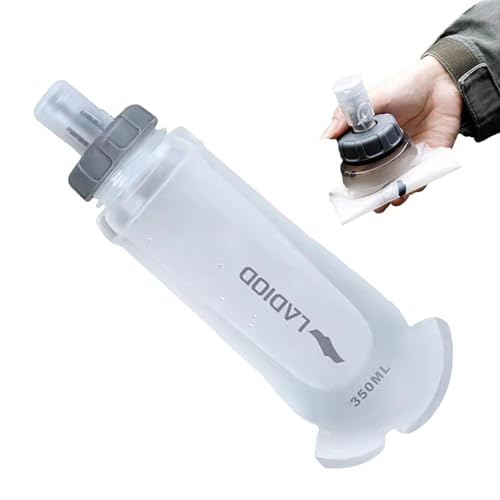 Botellas Para Correr Soft Flask, Frasco De Hidratación De Tpu | Botella de agua de TPU suave de 350 ml,Petaca plegable de diseño grueso para ciclismo, montañismo, jogging, aventuras al aire libre, fit
