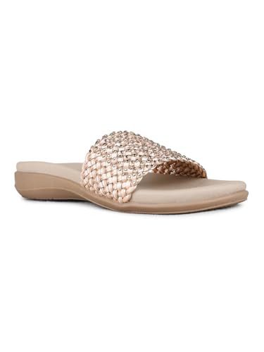 Image of Inc.5 Womens Black Casual Embellished Open Toe Flats