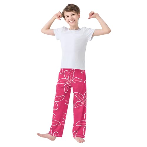 Delicate Rose Boys Pants Boys Athletic Pants Long Pant for Boywith Pockets Wide-Leg Size 6-14Y3