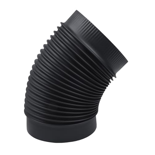 Coude 45° inox 304 noir poêle Newport, solution pour conduits de cheminée difficiles - 5