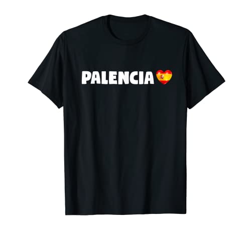 Camiseta de la ciudad de Palencia con la bandera de España Camiseta