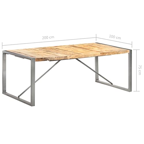Table repas bois massif manguier 200 cm pour recevoir vos nombreux invités
