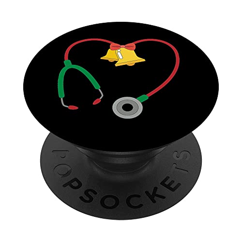 Cuore Stetoscopio Natale Carino X-Mas Pajama Infermieristica RN LPN PopSockets PopGrip Intercambiabile