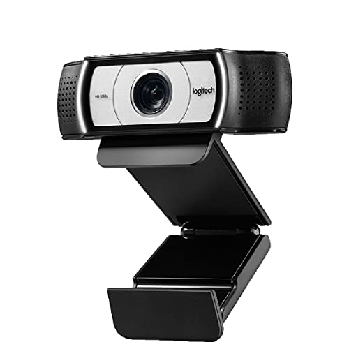 Logitech C930e Business Webcam, Appel Vidéo Full HD 1080p/30ips, Correction/Mise au Point Automatiques, Zoom 4X, Volet de Protection, Skype Business, WebEx, Lync, Cisco, PC/Mac/Portable/Macbook/Chrome