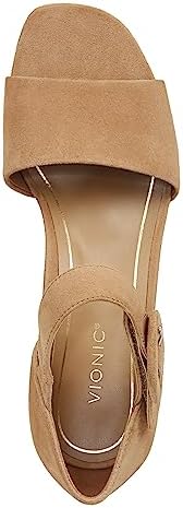 Vionic Chardonnay Women's Heeled Sandals - Stylish And Camel Suede - 8 Medium | Image 2