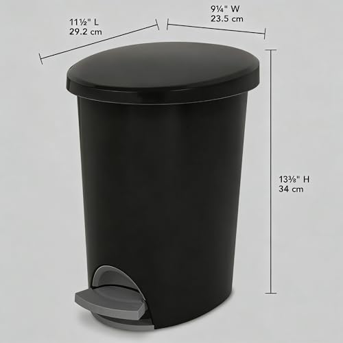 Caneca de basura pequeña de 2.6 galones con tapa y pedal miniatura 2