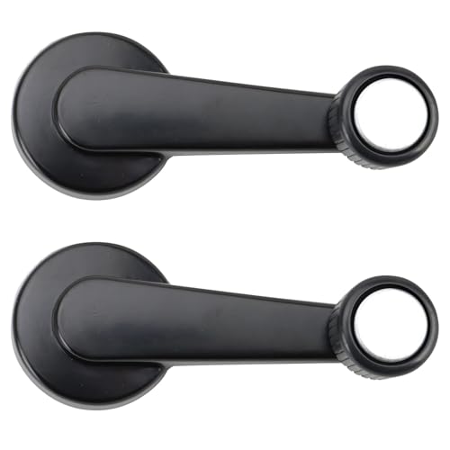Image of TRQ Window Crank Handle Set Black Compatible with 85-93 Chevrolet GMC 91-93 Oldsmobile GM1354103