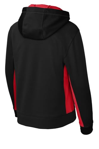 SPORT-TEK Youth Sport-Wick Fleece Colorblock Hooded Pullover2