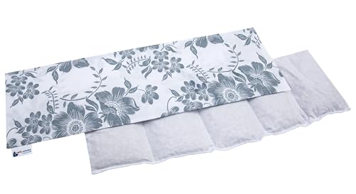 Medi Partners Coussin chauffant noyaux de cerise 60x20cm 800g Coton 5 Chambres par le froid Taie d'oreiller amovible (Berry)