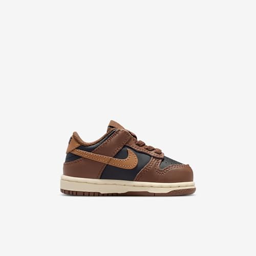 Nike Dunk Low Baby/Toddler Shoes (Black/Cacao Wow/Coconut Milk/British Tan)3